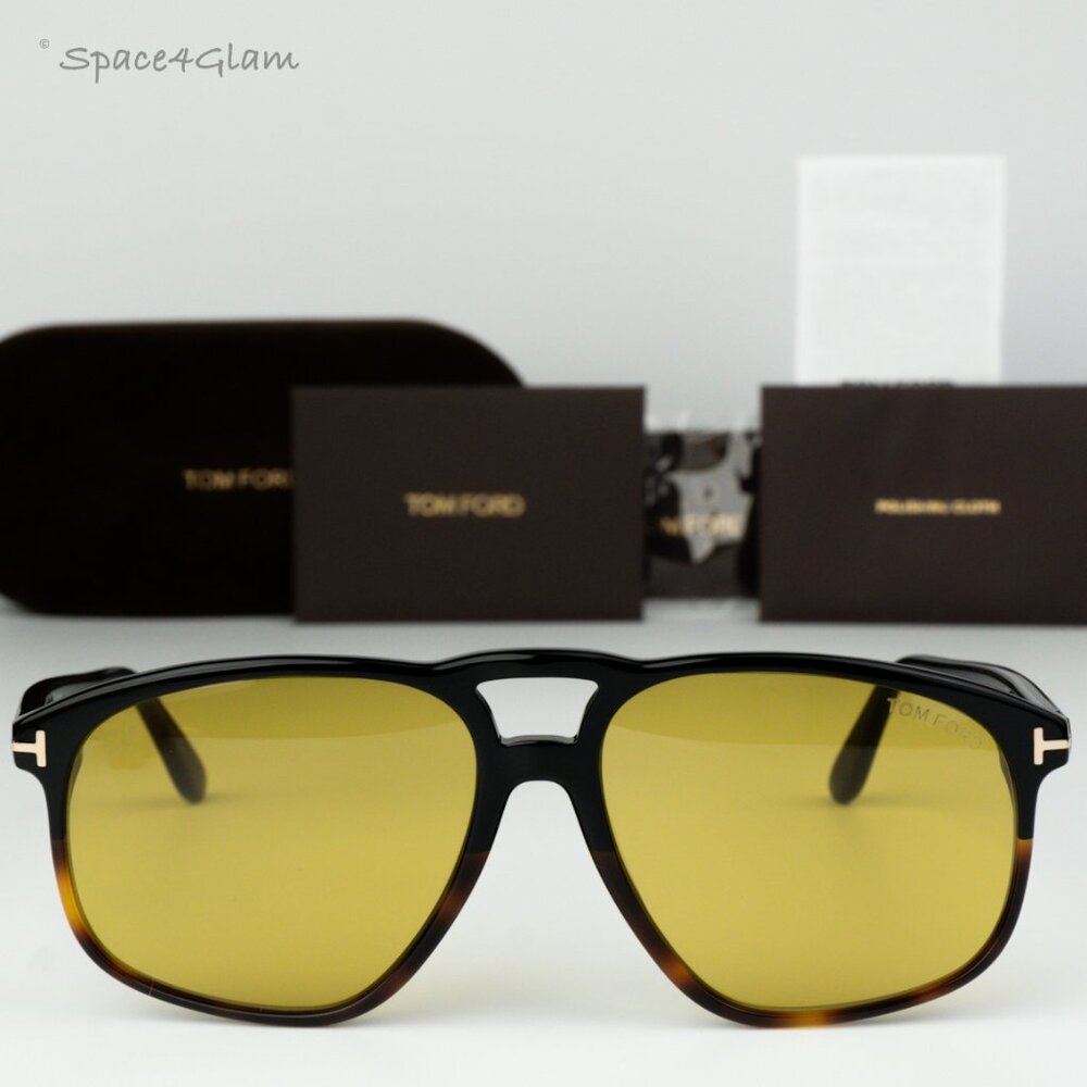Tom Ford Men Sunglasses Black Havana Brown Square FT1000/S 05E PIERRE-02 NEW